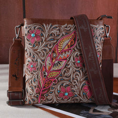 Montana West Embroidered Floral Cut-out Collection Concealed Carry Crossbody