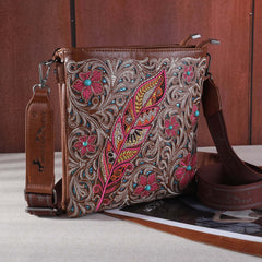 Montana West Embroidered Floral Cut-out Collection Concealed Carry Crossbody