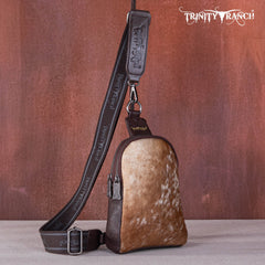Trinity Ranch Genuine Hair-On Cowhide Collection Sling Bag