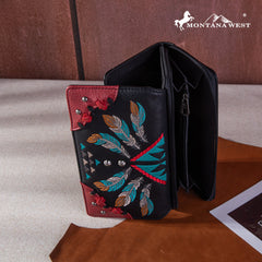 Montana West Embroidered Arrow Feather Collection Wallet