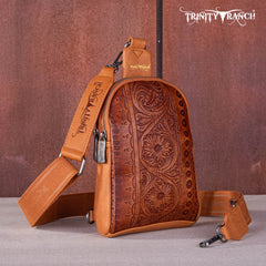 Trinity Ranch Floral Tooled Collection Sling Bag