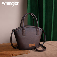 Wrangler Braided Ombre Leather Tote Bag Set