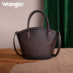 Wrangler Braided Ombre Leather Tote Bag Set