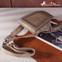 MW1250-198 Montana West  Fringe Belt Bag Sling Bag