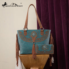 Montana West Cut-out Fringe Concealed Carry Tote Set