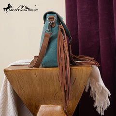 Montana West Flap Fringe Crossbody Purse