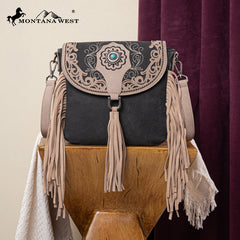 Montana West Flap Fringe Crossbody Purse