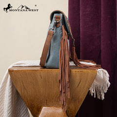 Montana West Flap Fringe Crossbody Purse