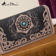 Montana West Cut-out Embroidered Wallet