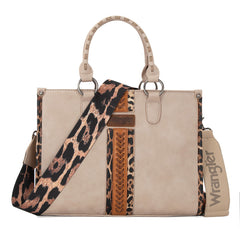 Wrangler Leopard Whipstitch Concealed Carry Tote Bag