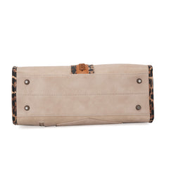 Wrangler Leopard Whipstitch Concealed Carry Tote Bag