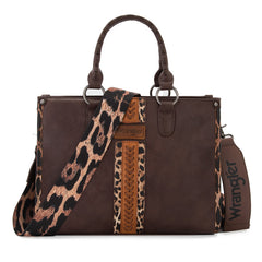 Wrangler Leopard Whipstitch Concealed Carry Tote Bag
