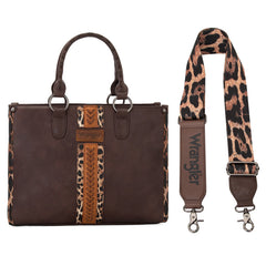Wrangler Leopard Whipstitch Concealed Carry Tote Bag