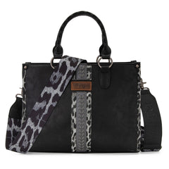 Wrangler Leopard Whipstitch Concealed Carry Tote Bag