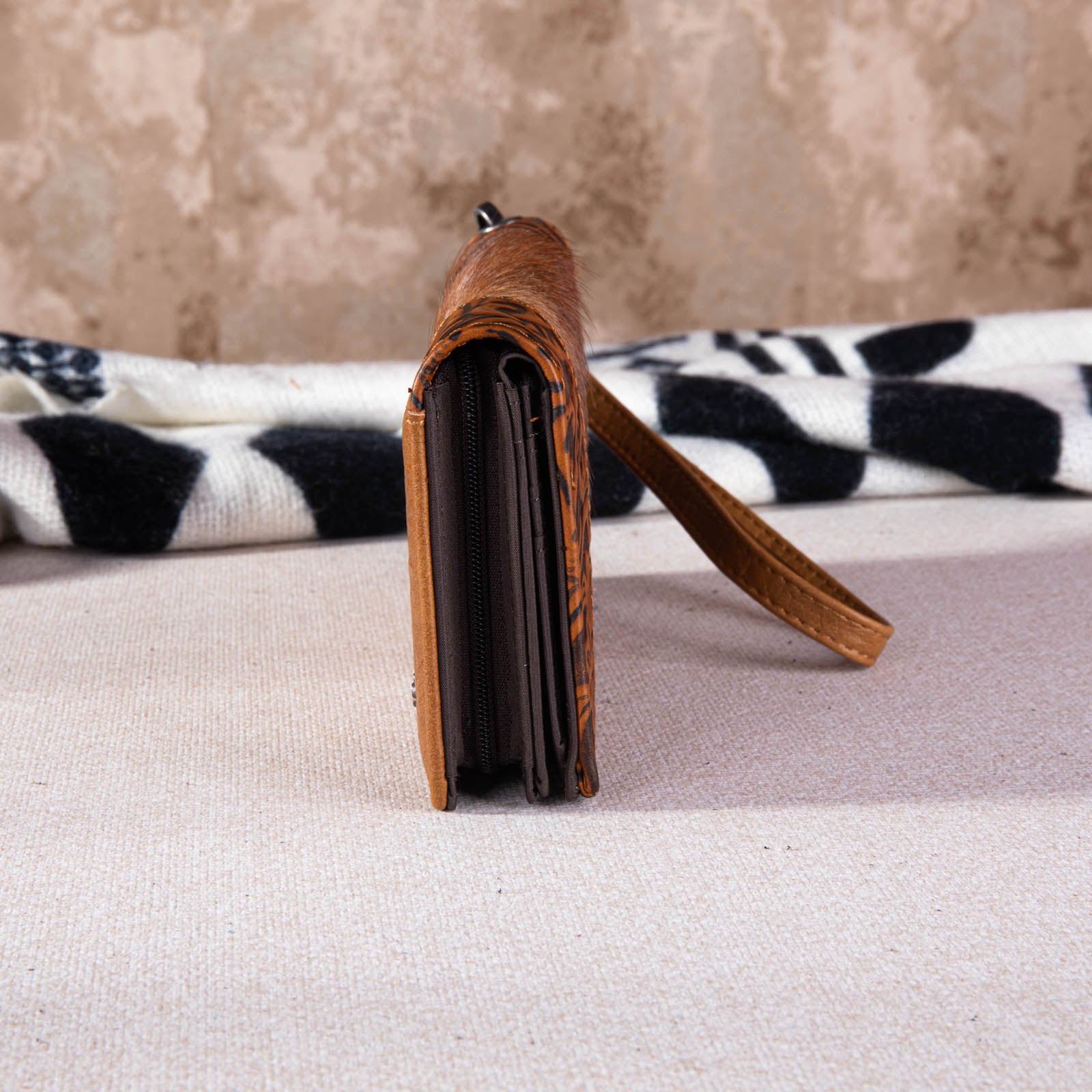 2024 New Wrangler Hair-On Cowhide Collection Wristlet Wallet - Cowgirl Wear