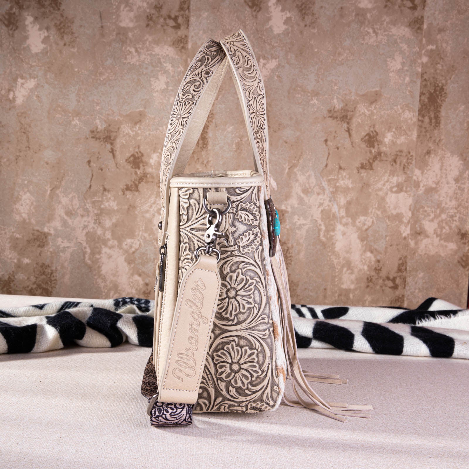 2024 New Wrangler Hair-On Cowhide Tote/Crossbody Bag Collection - Cowgirl Wear