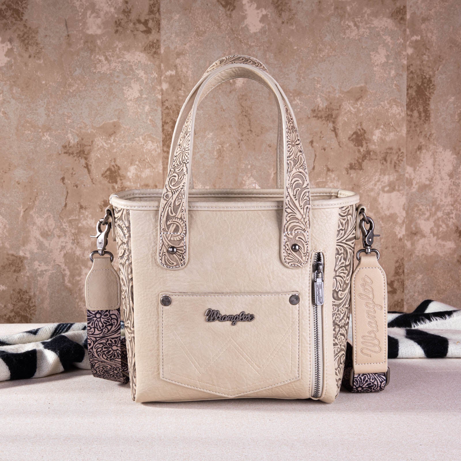 2024 New Wrangler Hair-On Cowhide Tote/Crossbody Bag Collection - Cowgirl Wear