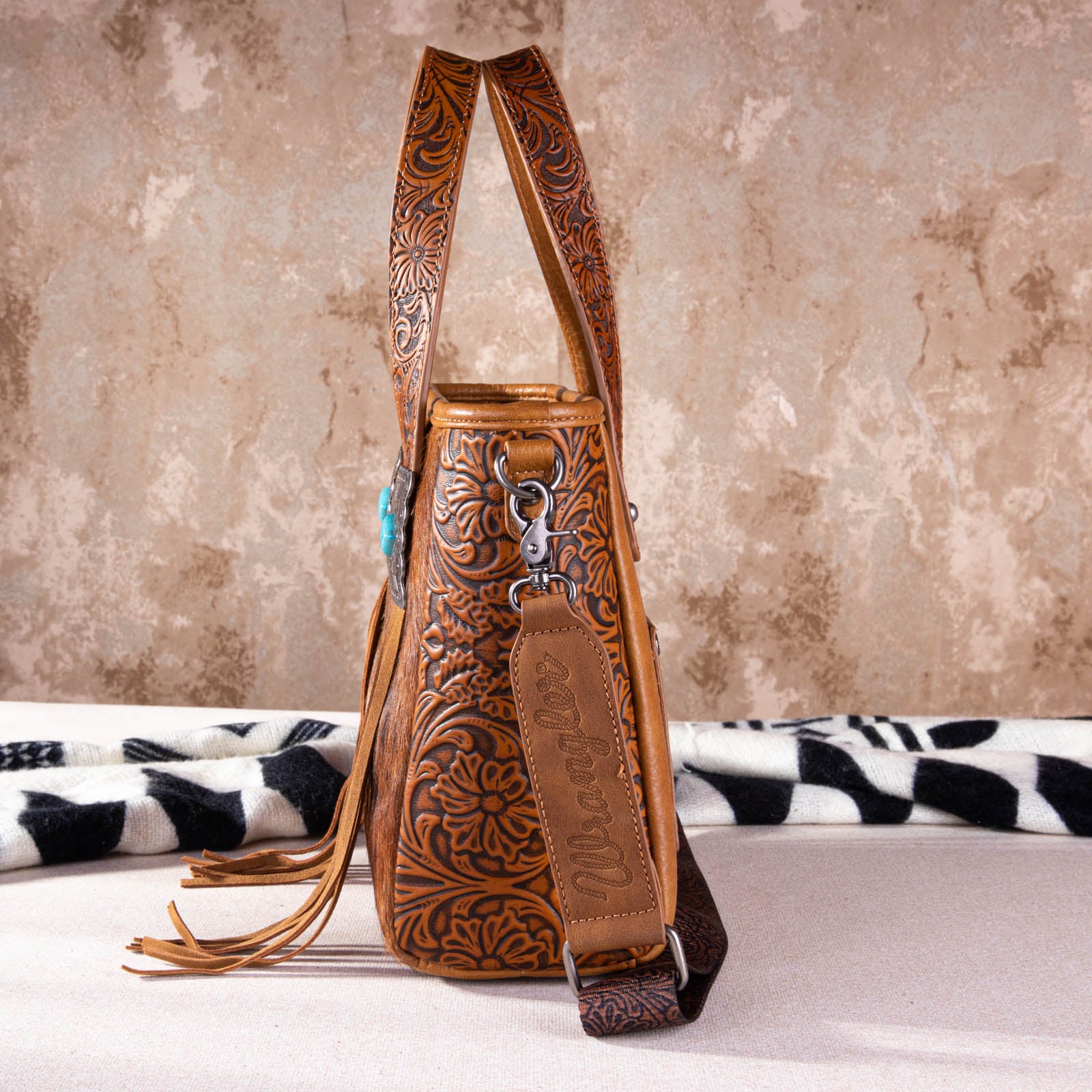 2024 New Wrangler Hair-On Cowhide Tote/Crossbody Bag Collection - Cowgirl Wear