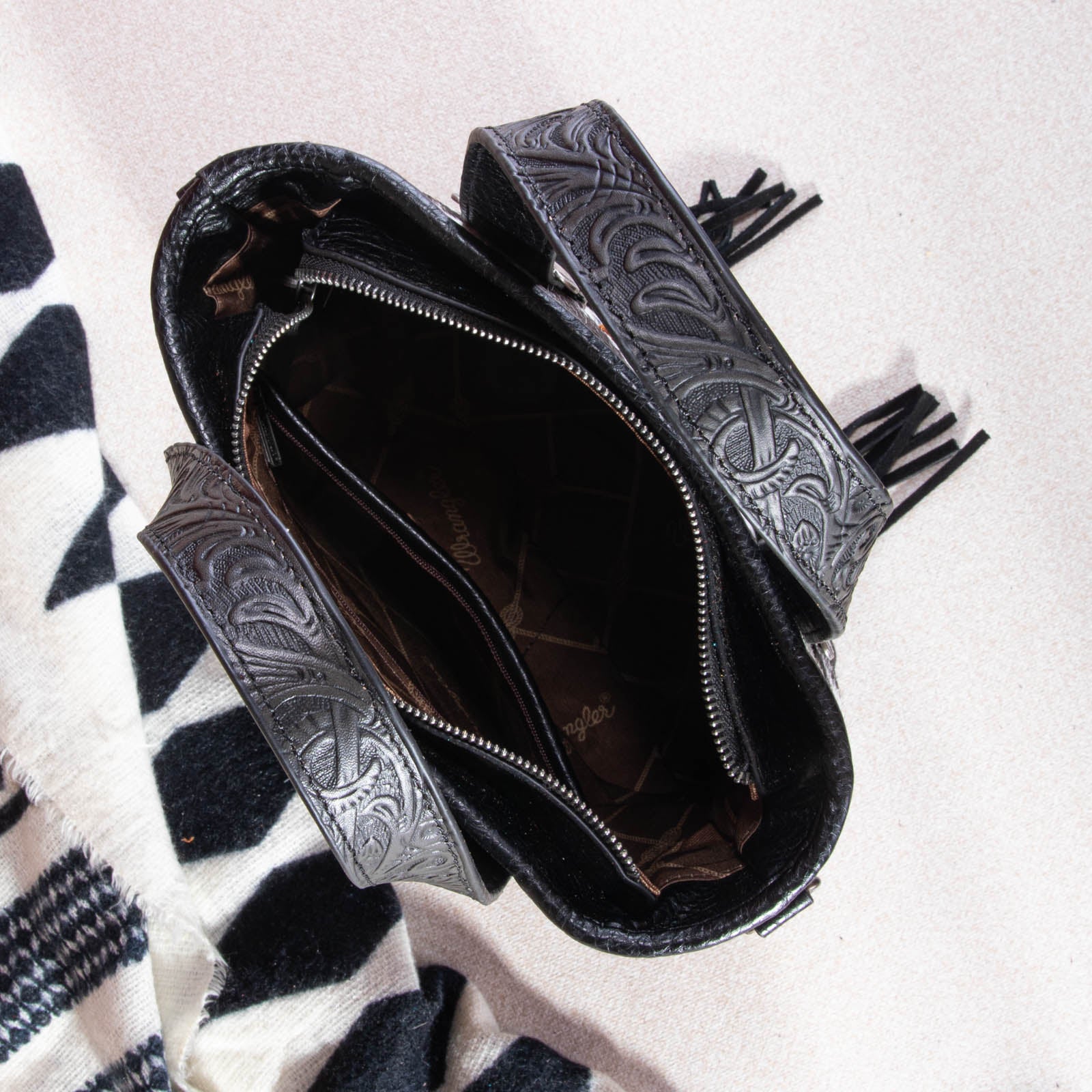 2024 New Wrangler Hair-On Cowhide Tote/Crossbody Bag Collection - Cowgirl Wear