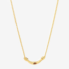 Wrangler Gold Curve Pendant Necklace