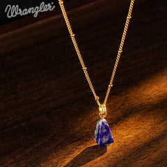 Wrangler Gold Plated Minimalist Pendant Jewelry Sets