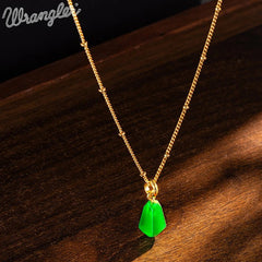 Wrangler Gold Plated Minimalist Pendant Jewelry Sets