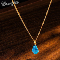 Wrangler Gold Plated Minimalist Pendant Jewelry Sets