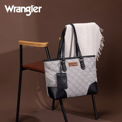 Wrangler Quilted Tote Bag Detachable Card Holder