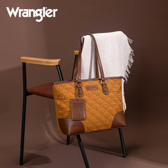 Wrangler Quilted Tote Bag Detachable Card Holder