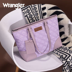 Wrangler Quilted Tote Bag Detachable Card Holder