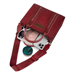 WG70-8120D Wrangler Whipstitch Small Tote/Crossbody - Red