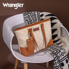 Wrangler Quilted Tote Bag Detachable Card Holder