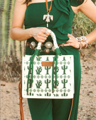 Wrangler Southwestern Print Rope Tote Bag
