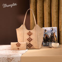 Wrangler Aztec Embroidered Tote Bag