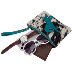 Montana West Hair-On Cowhide Leather Wristlet