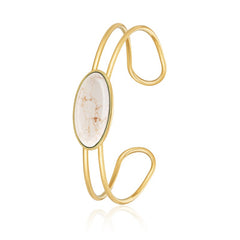 Wrangler Gold Western Natural Stone Cuff Bangle