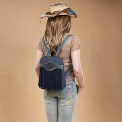Trinity Ranch Aztec Tooled Fringe Concealed Carry Backpack