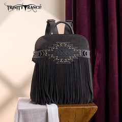 Trinity Ranch Aztec Tooled Fringe Concealed Carry Backpack