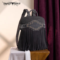 Trinity Ranch Aztec Tooled Fringe Concealed Carry Backpack