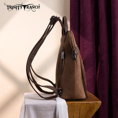Trinity Ranch Aztec Tooled Fringe Concealed Carry Backpack