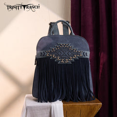 Trinity Ranch Aztec Tooled Fringe Concealed Carry Backpack