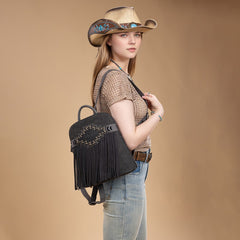 Trinity Ranch Aztec Tooled Fringe Concealed Carry Backpack