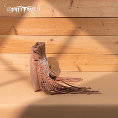 Trinity Ranch Floral Tooled Hair-On Cowhide Crossbody