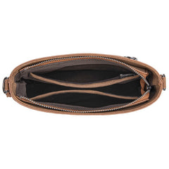 Trinity Ranch Floral Tooled Hair-On Cowhide Crossbody