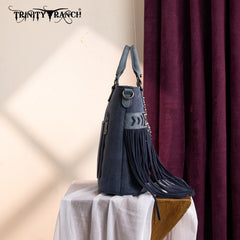 Trinity Ranch Aztec Tooled Fringe Concealed Carry Tote