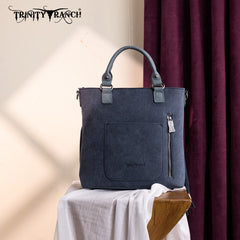 Trinity Ranch Aztec Tooled Fringe Concealed Carry Tote