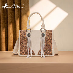 Montana West Tooled Concho Concealed Carry Tote Bag