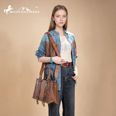 Montana West Tooled Concho Concealed Carry Tote Bag
