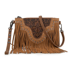 Trinity Ranch Floral Tooled Crossbody Purse