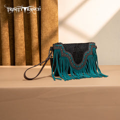 Trinity Ranch Floral Tooled Crossbody Purse